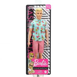 Mattel - Barbie KEN FASHIONISTAS DOLL #152 (Sculpted Blonde Hair, Pineapple/Watermelon Shirt) GYB04 Mattel - Barbie KEN FASHIONISTAS DOLL #152 (Sculpted Blonde Hair, Pineapple/Watermelon Shirt) GYB04