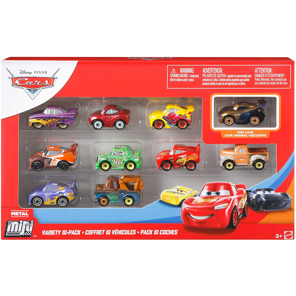 Mattel - Disney Pixar's Cars Metal Mini Racers - VARIETY 10-PACK (Golden Jackson Storm +9) GKG23