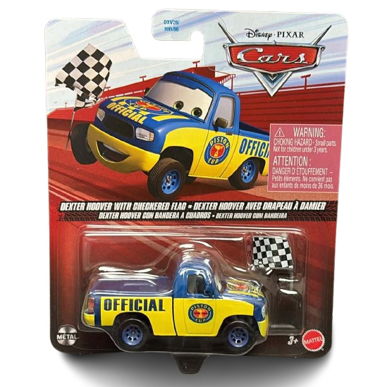 Mattel - Disney Pixar's Cars Die-Cast Vehicle Toy - DEXTER HOOVER WITH CHECKERED FLAG [HFB60]