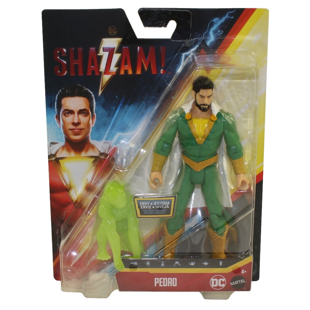 Mattel - DC Comics Shazam - Articulated Action Figure & Power Slinger - PEDRO with Envy (6 inch)