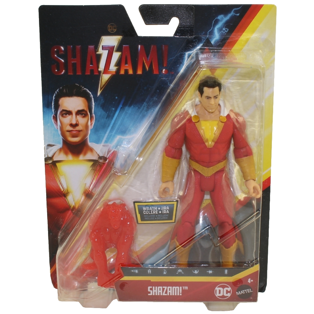 Mattel - DC Comics Shazam - Articulated Action Figure & Power Slinger - SHAZAM with Wrath (6 inch)