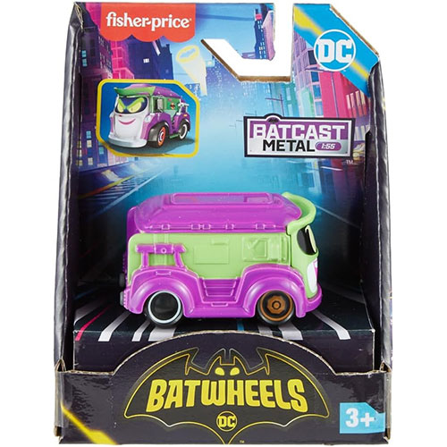 Mattel Fisher-Price Batwheels DC Batcast Metal Vehicle - PRANK THE JOKER VAN [HML14]