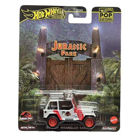 Mattel - Hot Wheels Premium Pop Culture Die-Cast Car - '92 JEEP WRANGLER SAHARA [Jurassic Park]