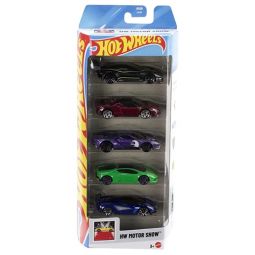 Mattel Hot Wheels Vehicle 5-PACK - HW MOTOR SHOW (Huracan, Ford GT, Vulcan +2)[JBJ89]