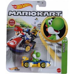Mattel - Hot Wheels Die-Cast Car - Mario Kart Nintendo Collection - YOSHI (Mach 8)[GJH63]