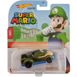 Mattel - Hot Wheels Character Car - Super Mario Collection - LUIGI (GRM44)