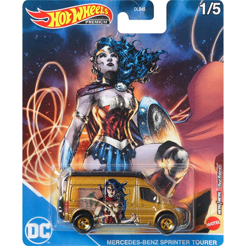 Mattel - Hot Wheels Character Cars - DC Comics Wonder Woman - MERCEDES-BENZ  SPRINTER TOURER (GRL31):  - Toys, Plush, Trading Cards,  Action Figures & Games online retail store shop sale