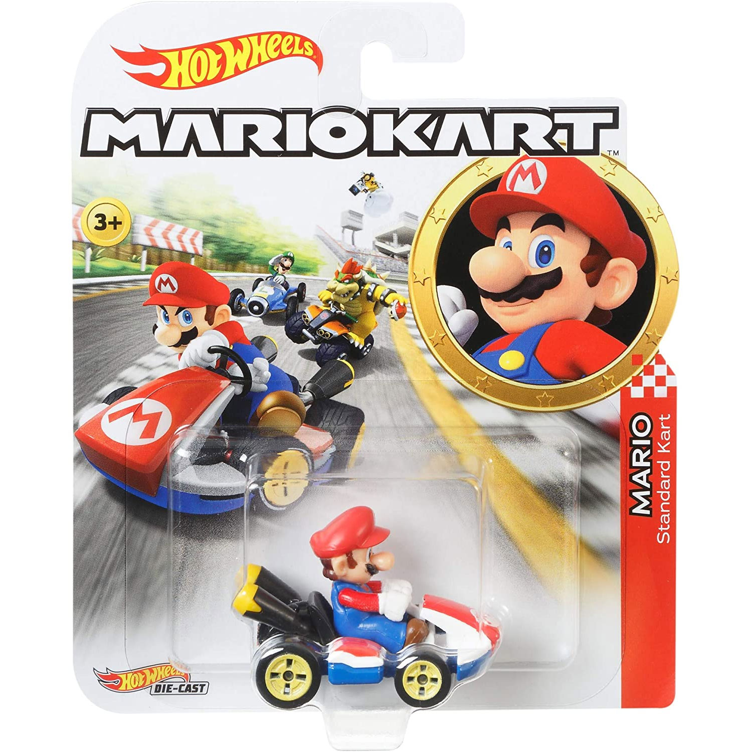 Mattel - Hot Wheels Car - Mario Kart Nintendo Collection - MARIO (Standard Kart) GBG26