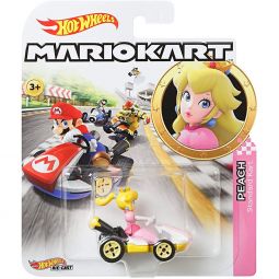 Mattel - Hot Wheels Car - Mario Kart Nintendo Collection - PRINCESS PEACH (Standard Kart) GBG28