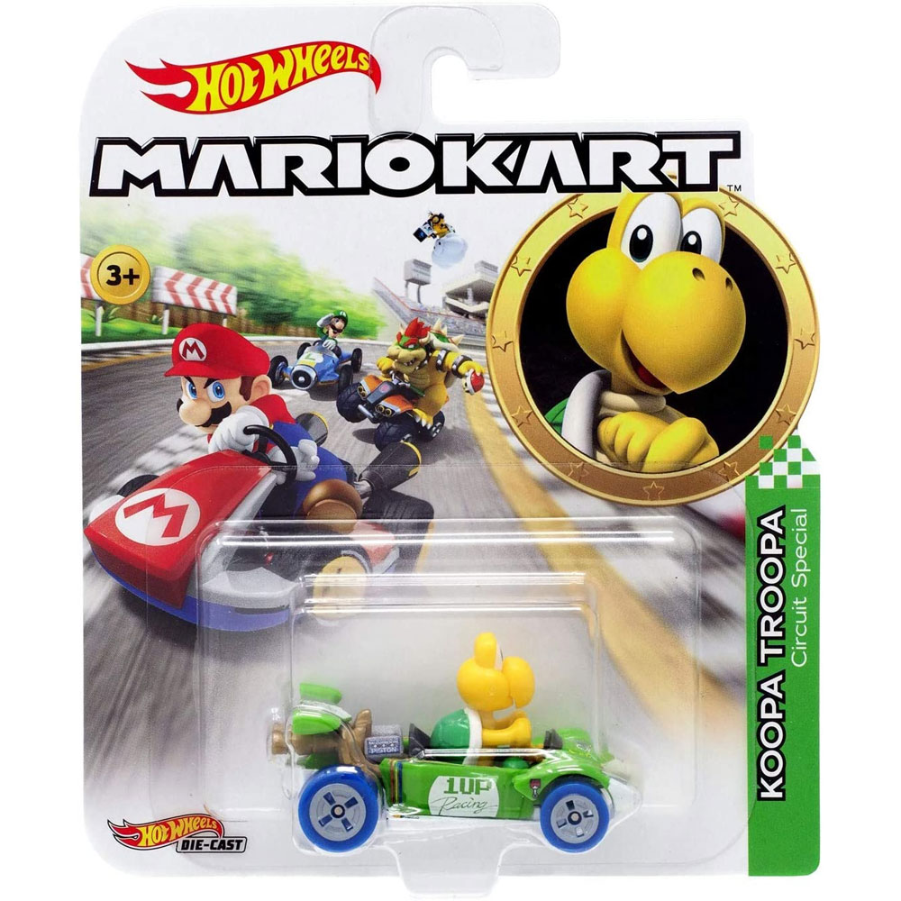 Mattel - Hot Wheels Car - Mario Kart Nintendo Collection - KOOPA TROOPA (Circuit Special) GGV85