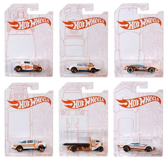 HOT WHEELS Serie lot of 6 Pearl and Chrome Volkswagen Ford 32 Gasser 
