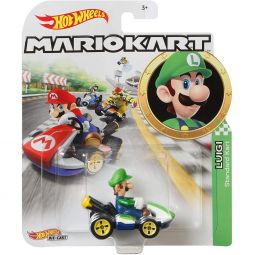 Mattel - Hot Wheels Car - Mario Kart Nintendo Collection - LUIGI (Standard Kart) GLP37