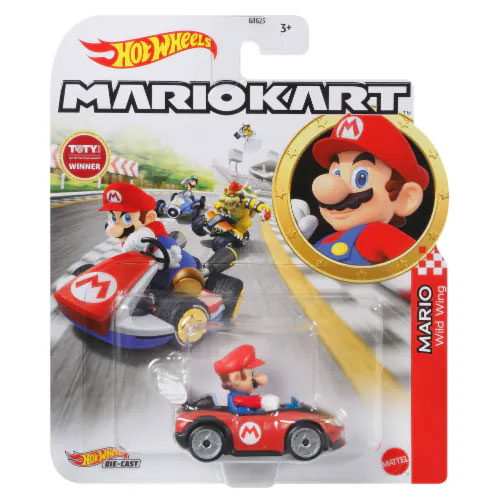 Mattel - Hot Wheels Car - Mario Kart Nintendo Collection - MARIO (Wild Wing) GRN17