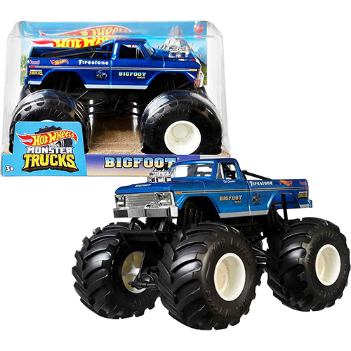Mattel - Hot Wheels Oversized Monster Trucks - BIGFOOT 4x4x4 (1:24 Scale) GWL11
