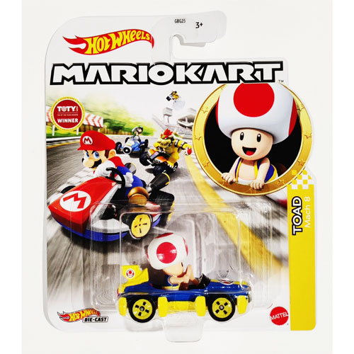 Mattel - Hot Wheels Car - Mario Kart Nintendo Collection - TOAD (Mach 8) HDB35