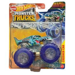 Mattel - Hot Wheels Monster Truck Power Smashers - MEGA-WREX & CRUSHED CAR [HYJ22]