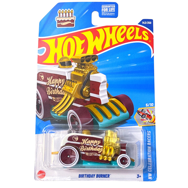 Mattel Hot Wheels Die-Cast Car - BIRTHDAY BURNER [HW Celebration Racers 5/10] *Treasure Hunt* JBC26