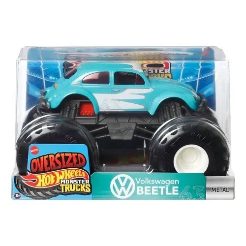 Mattel - Hot Wheels Oversized Monster Trucks - VOLKSWAGEN BEETLE (1:24 Scale) JCC93