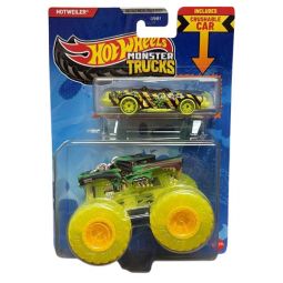 Mattel - Hot Wheels Monster Truck & Car - HOTWEILER & CRUSHED COUPE - SPEED BUMP [JCG33]