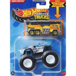Mattel - Hot Wheels Monster Truck & Car - NIGHT SHIFTER & 5 ALARM [JCG38]