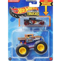 Mattel - Hot Wheels Monster Truck & Car - BONE SHAKER & BONE SHAKER [JCG41]