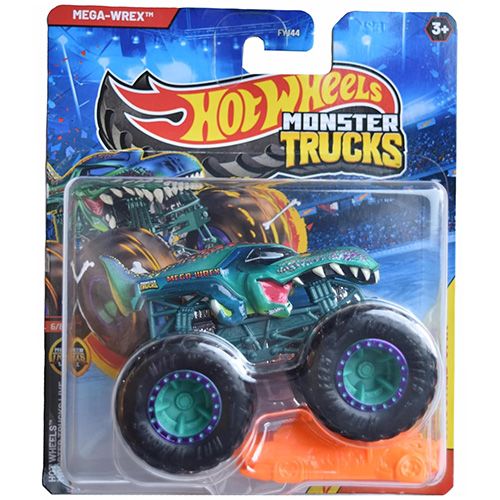 Mattel - Hot Wheels Monster Truck w/ Crushed Car - MEGA-WREX (Monster Trucks Live 6/8) JDP78
