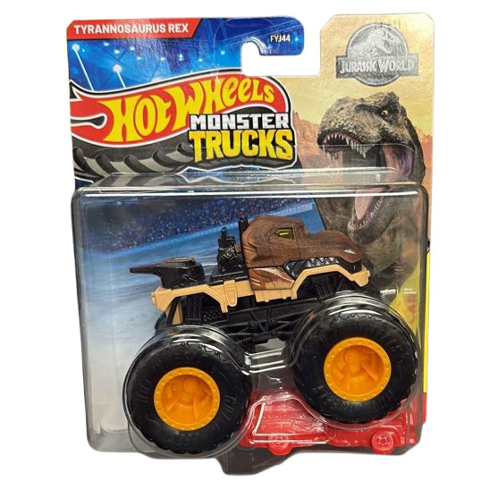 Mattel - Hot Wheels Monster Truck & Car - Jurassic World - TYRANNOSAURUS REX & CRUSHED CAR [JDP82]