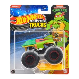 Mattel - Hot Wheels Monster Truck w/ Crushed Car - RAPHAEL (Teenage Mutant Ninja Turtles) JDP87