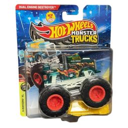 Mattel - Hot Wheels Monster Truck X-Raycers XL - DUAL ENGINE DESTROYER & CRUSHED CAR [JKJ89]