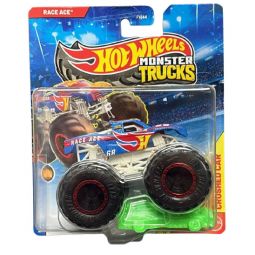 Mattel - Hot Wheels Monster Truck Back To Basics - RACE ACE & CRUSHED CAR [JKJ98]