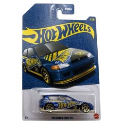 Mattel - Hot Wheels 58th Anniversary Blue & Gold Car - '92 HONDA CIVIC EG [JKX82] 2/6