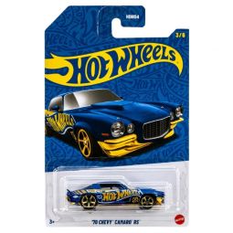 Mattel - Hot Wheels 58th Anniversary Blue & Gold Car - '70 CHEVY CAMARO RS [JKX83] 3/6