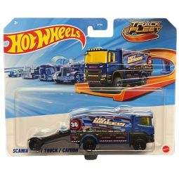 Mattel Hot Wheels - Track Fleet - SCANIA RALLY TRUCK (Blue) [JMK06]