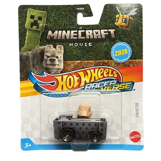Mattel - Hot Wheels Racer Verse - GRUNTER in Minecart [A Minecraft Movie]