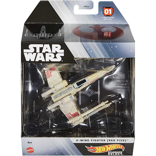 Mattel - Hot Wheels Die-Cast Star Wars Starships Select - X-WING FIGHTER (Red Five)(HHR15) #01