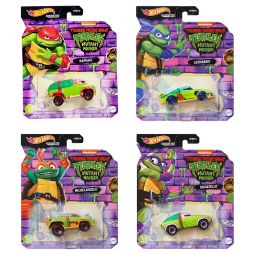Mattel Hot Wheels Die-Cast Character Cars - Teenage Mutant Ninja Turtles - SET OF 4 TURTLES