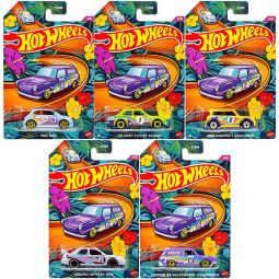Mattel Hot Wheels Cars - Easter 2024 Collection - SET OF 5 [Fiat 500, Mini Cooper, Escort +2]