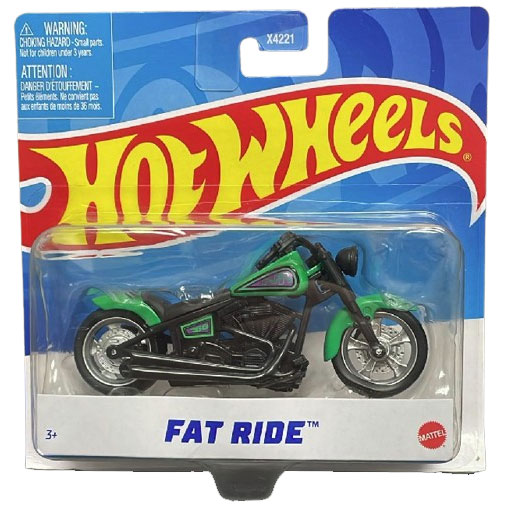 Mattel Hot Wheels Motorcycle Vehicle - FAT RIDE [Green] X7718 ...