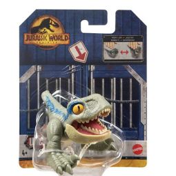 Mattel - Jurassic World Dominion Wild Pop Ups Figure - VELOCIRAPTOR 'BLUE' (2 inch) HFR14
