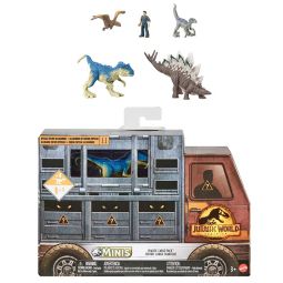 Mattel - Jurassic World Dominion Minis Multipack - CHAOTIC CARGO PACK (4 Dinos & 1 Human)[GWP71]