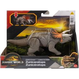 Mattel - Jurassic World Rebirth Strike Attack Action Figure - ZUNICERATOPS [7 inch]
