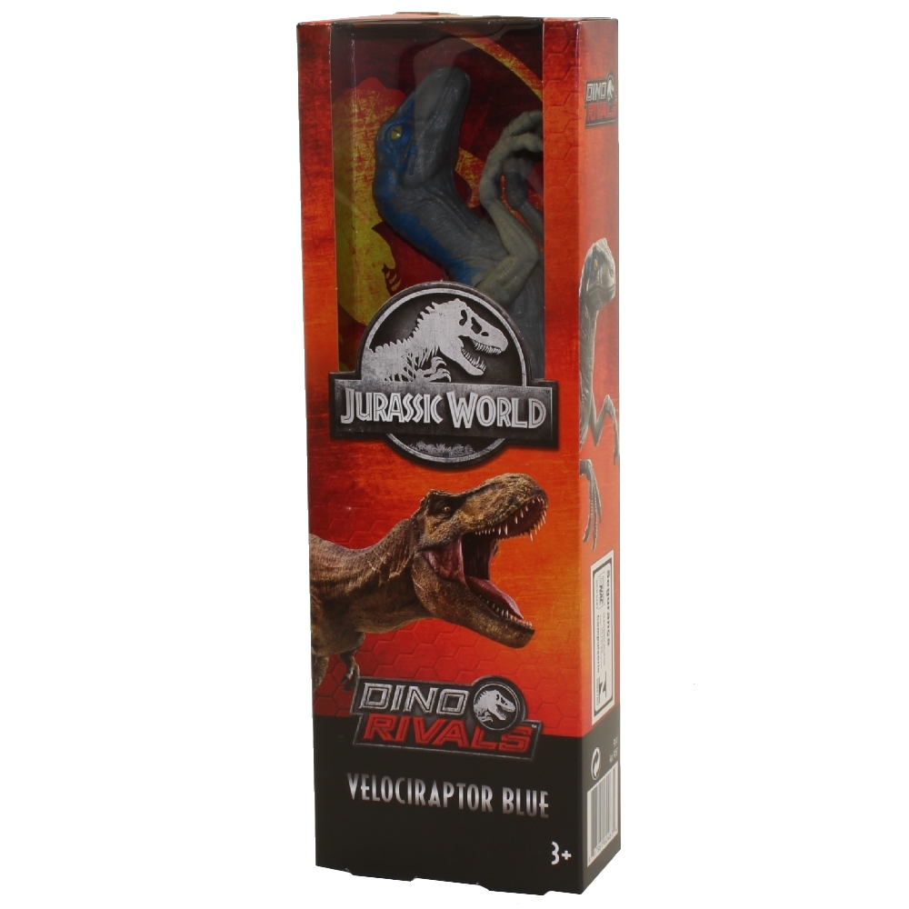 Mattel - Jurassic World - Dino Rivals Articulated Action Figure - VELOCIRAPTOR BLUE (12 inch)