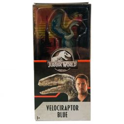 Mattel - Jurassic World Dinosaur Figure - VELOCIRAPTOR BLUE (6 inch) GFM01