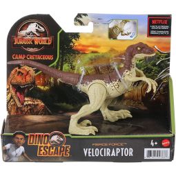 Mattel - Jurassic World Camp Cretaceous - Fierce Force Dino Escape Figure - VELOCIRAPTOR