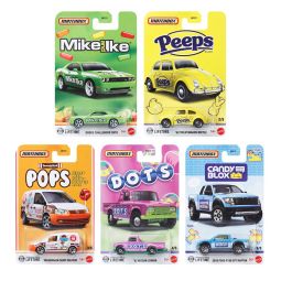Mattel Matchbox 2026 Candy Series - SET OF 5 [Peeps, Mike and Ike, Dots, Tootsie Pops & Candy Blox]