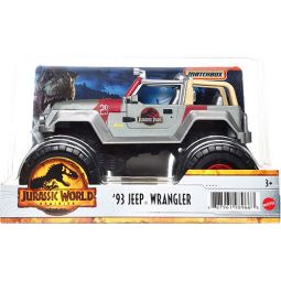 Mattel - Matchbox Toy Vehicles - Jurassic World Dominion - '93 JEEP WRANGLER (1:24 Scale) HBJ10