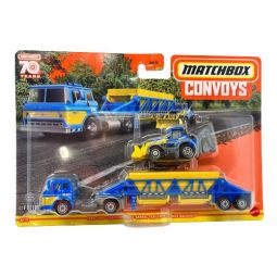 Matchbox Convoys Metal Vehicle - FORD C900 CABOVER & MBX GRAVEL TRAILER w/ BACKHOE [HLM87]