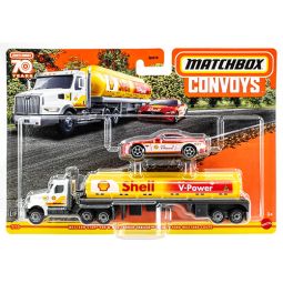 Matchbox Convoys Metal Vehicle - WESTERN STAR 49X & SHELL TANKER TRAILER with 2019 MUSTANG (HLM86)