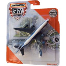Mattel - Matchbox Skybusters Toy Metal Vehicles - BOEING 747-400 (Blue/White) DVR17 1/13 Mattel - Matchbox Skybusters Toy Metal Vehicles - BOEING 747-400 (Blue/White) DVR17 1/13