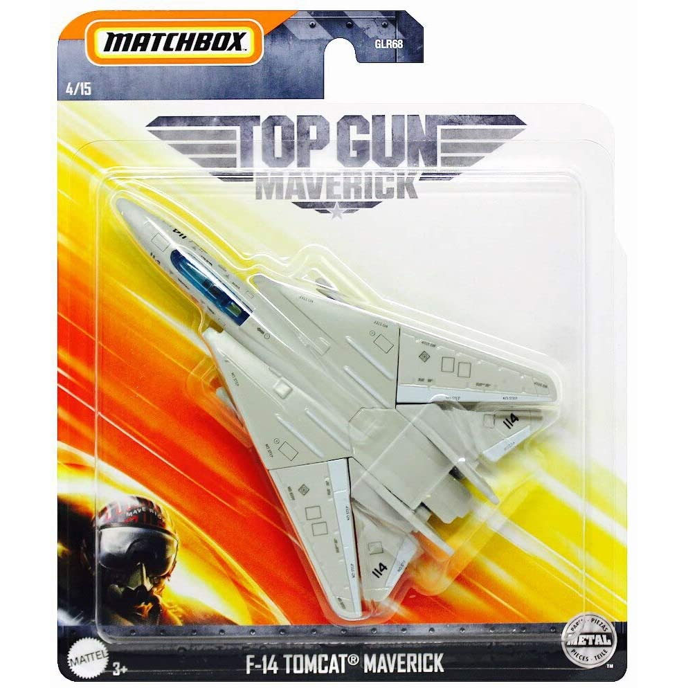 Mattel Matchbox Skybusters Toy Metal Planes - Top Gun: Maverick - F-14 TOMCAT MAVERICK (GVW34)